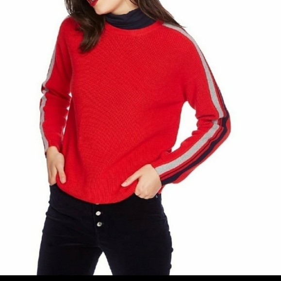 NWT COURT & ROWE Red Crew Neck Sweater - Picture 1 of 5